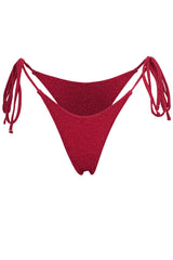 Tulum Bikini Hose - Red Glitter