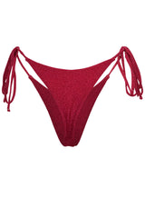 Tulum Bikini Hose - Red Glitter