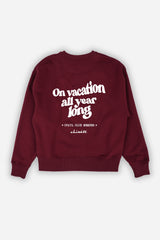 OVAYL Club Sweater Burgundy/ White