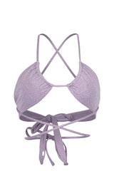 Santorini Bikini Oberteil - Purple Kiss Glitter