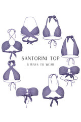 Santorini Bikini Oberteil - Lavender Crincle