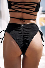 Hawaii Bikini Hose - Black Glitter