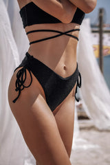 Hawaii Bikini Hose - Black Glitter