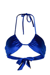 Santorini Bikini Oberteil - Royal Blue Velvet