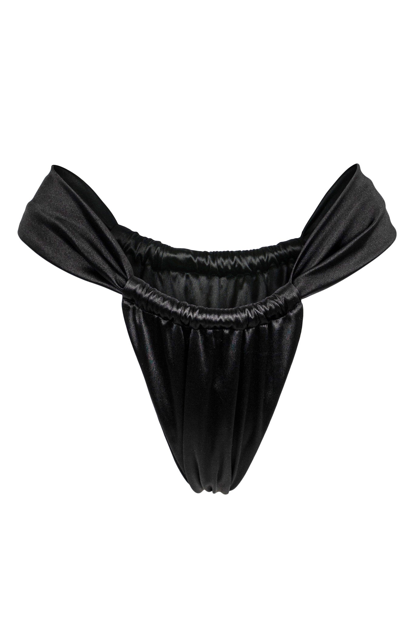 Cannes Bikini Hose - Black Satin