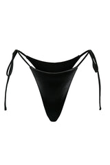 Tulum Bikini Hose - Black Satin