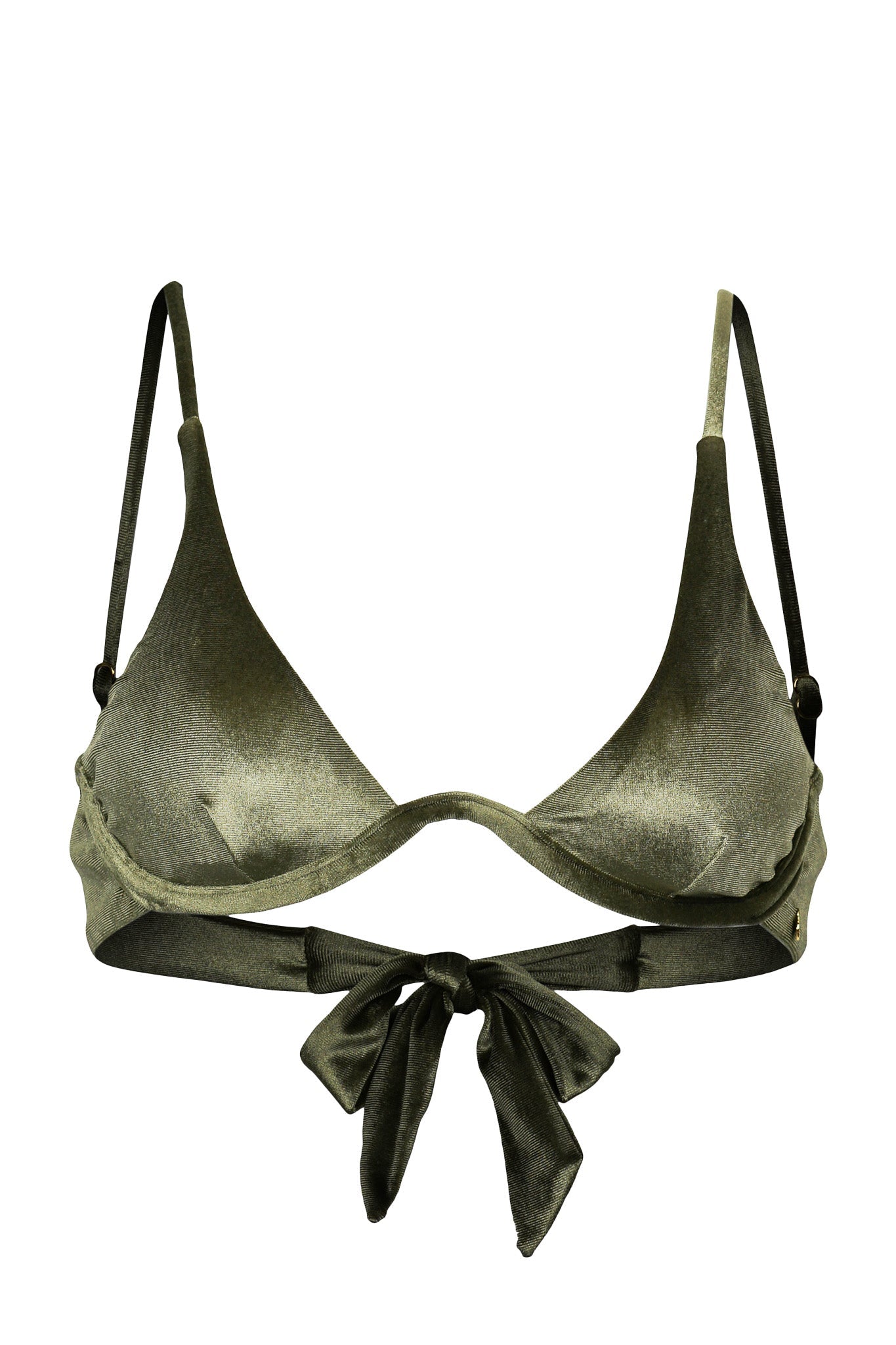 Paris Bikini Oberteil - Olive Velvet