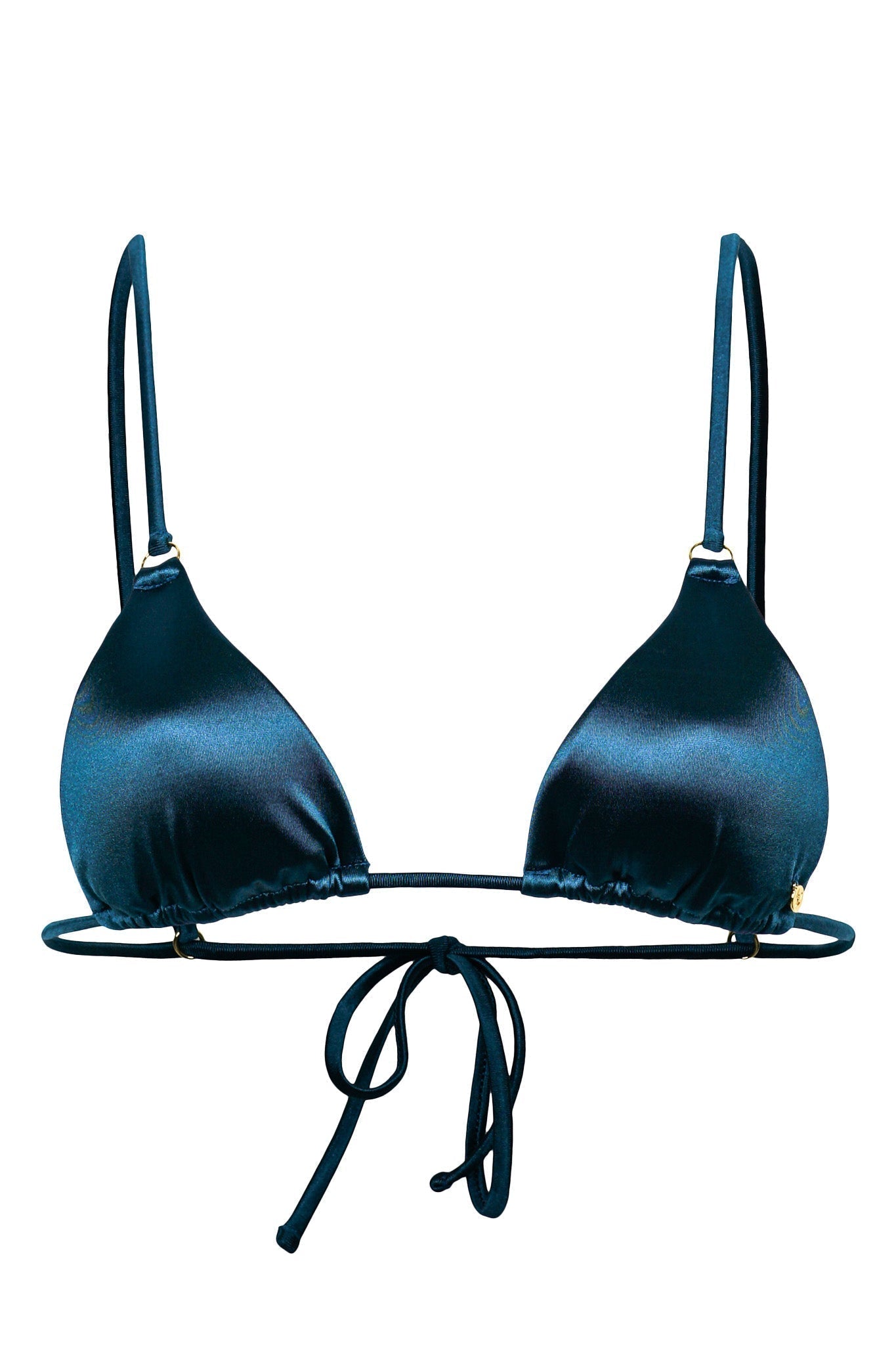 Venice Bikini Oberteil - Petrol Satin (Ring)