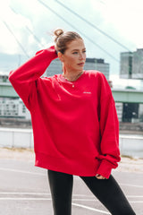 OVAYL Club Sweater Red/White