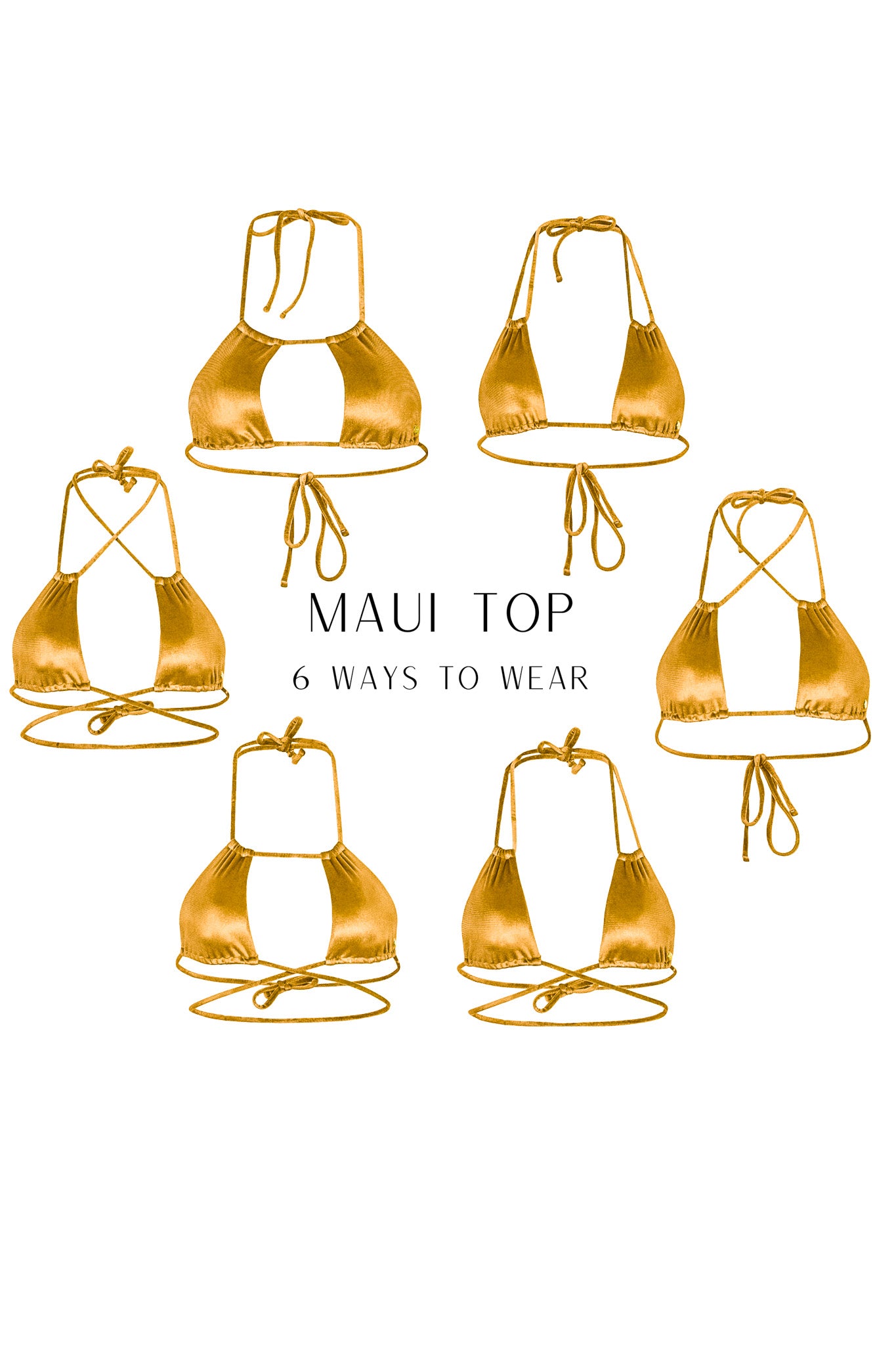 Maui Bikini Top - Honey Velvet